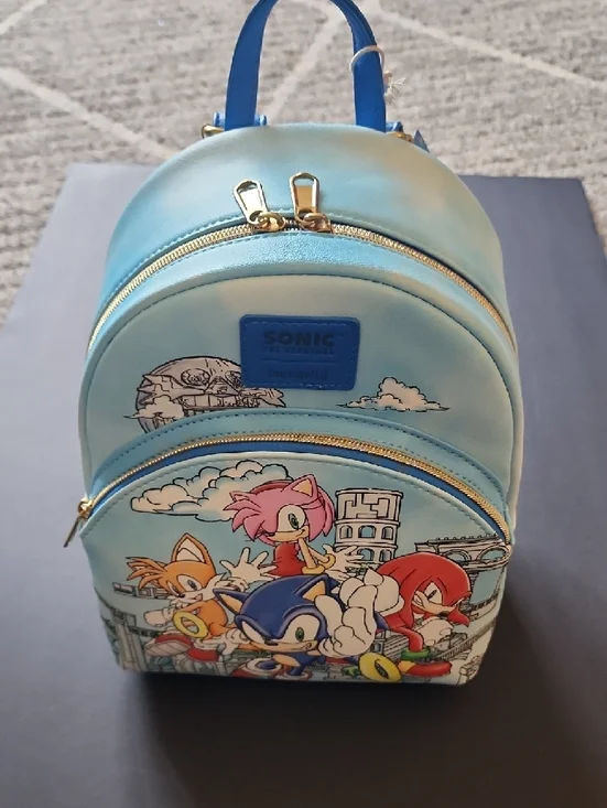 Loungefly Sonic The Hedgehog Character Mini Backpack - Light Blue. NWT - Picture 3 of 12
